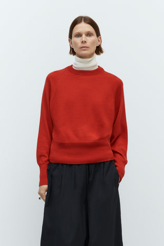 Merino Wool Sweater -  Red