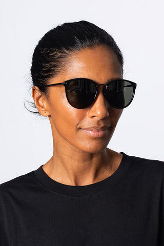 Calthorpe Sunglasses - Black/Matt Nickel/Solid Grey