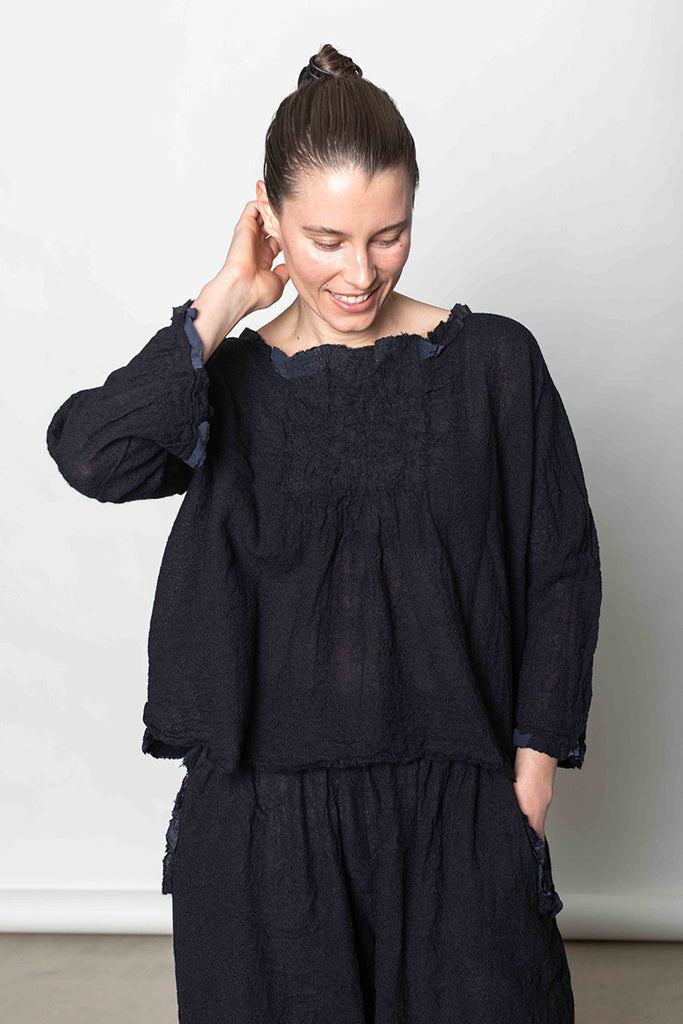 Camicia Shirt Remi Lavata  - Nero