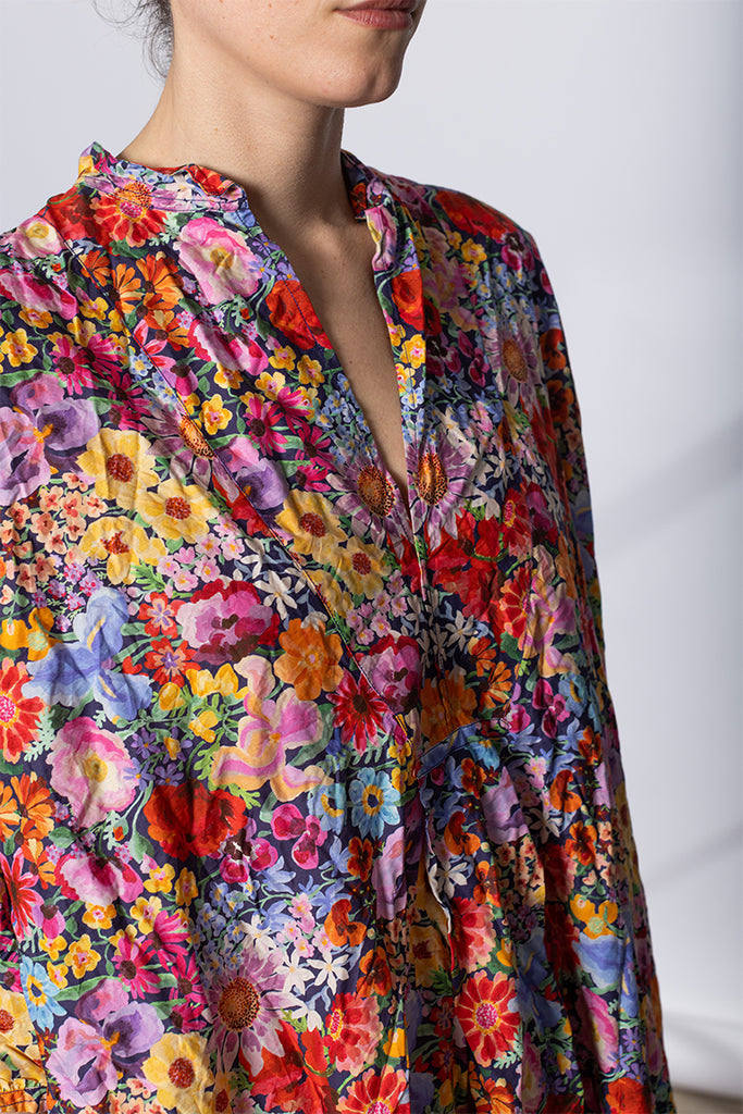 Camicione Shirt Kora Inverno Lungo TB Lavata - Multi Floral G