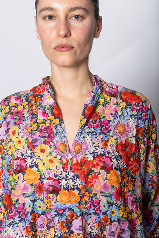 Camicione Shirt Kora Inverno Lungo TB Lavata - Multi Floral G