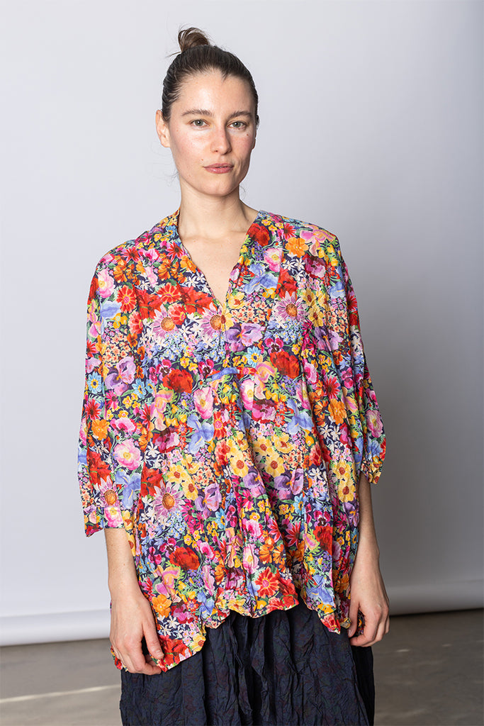 Camicione Shirt Kora Inverno TB Lavato - Multi Floral G