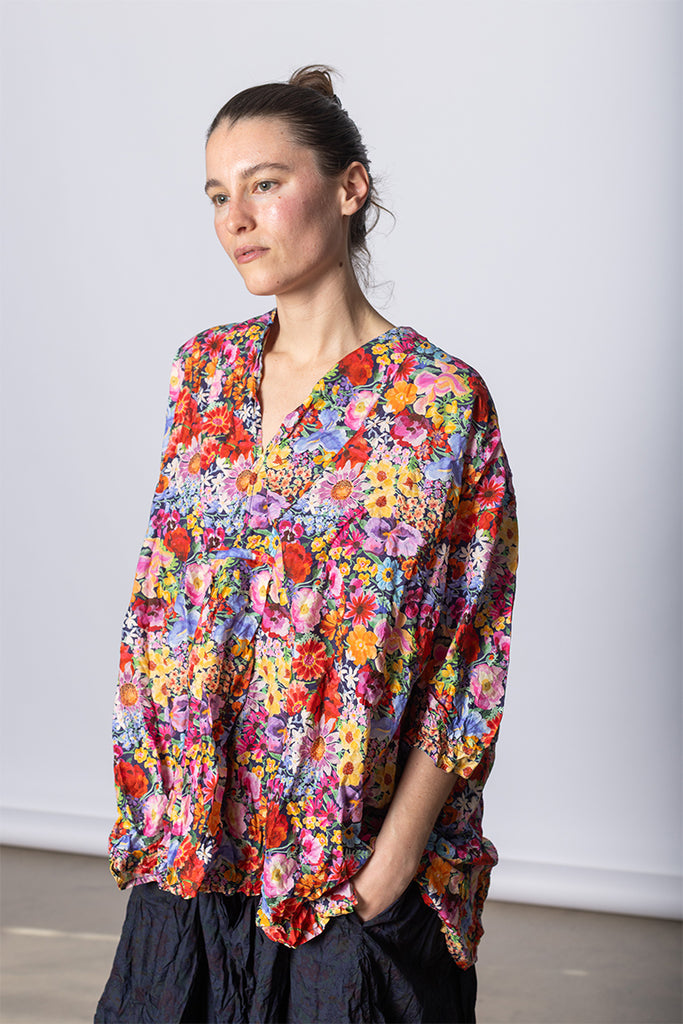 Camicione Shirt Kora Inverno TB Lavato - Multi Floral G