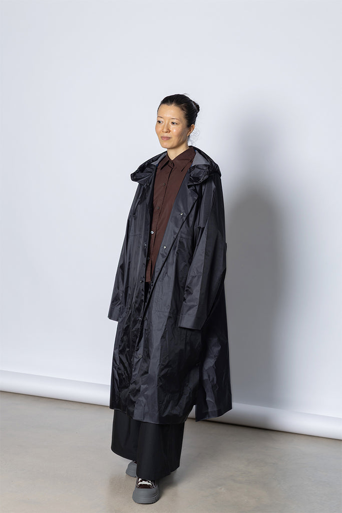 Cap Rain Coat - Black