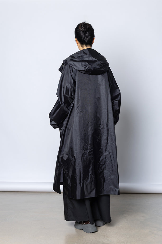 Cap Rain Coat - Black
