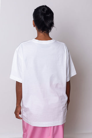 Carnation Print Short Sleeve T-Shirt - White