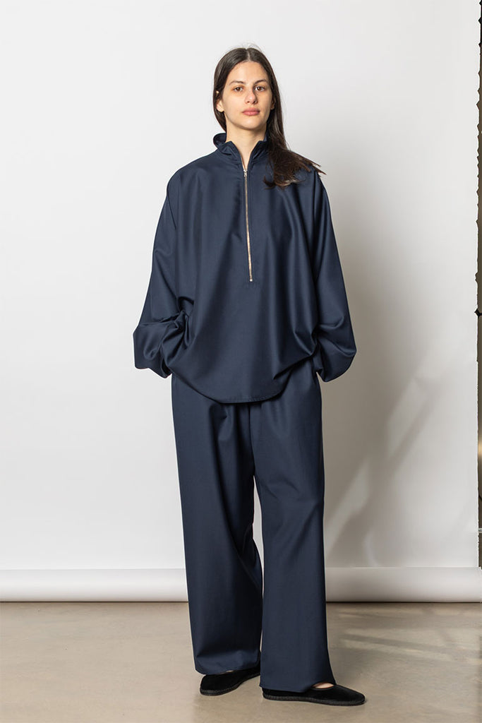 Carracci Tropical Wool Pullover - Admiral Blue