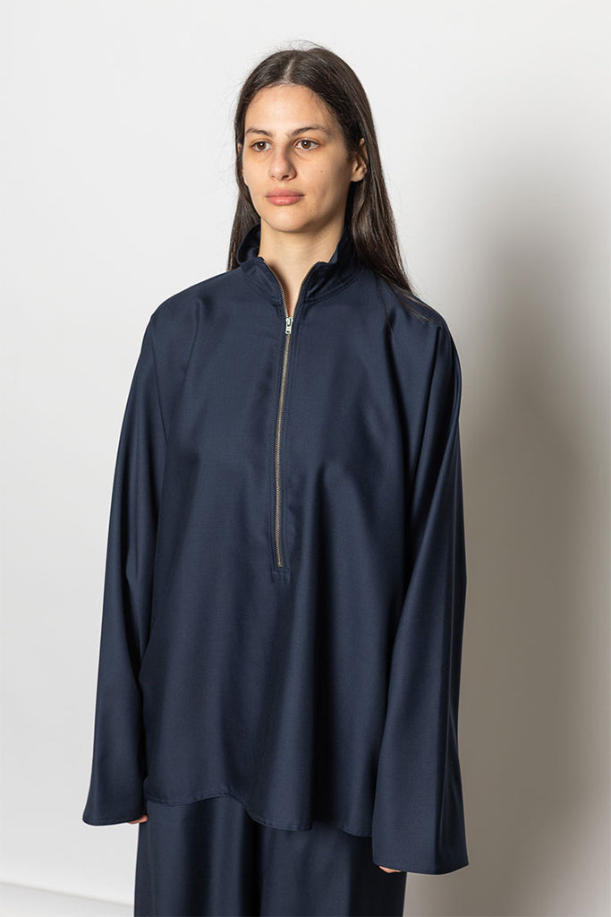 Carracci Tropical Wool Pullover - Admiral Blue