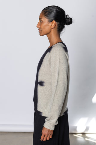 Cashmere Pullover - Black/Light Grey