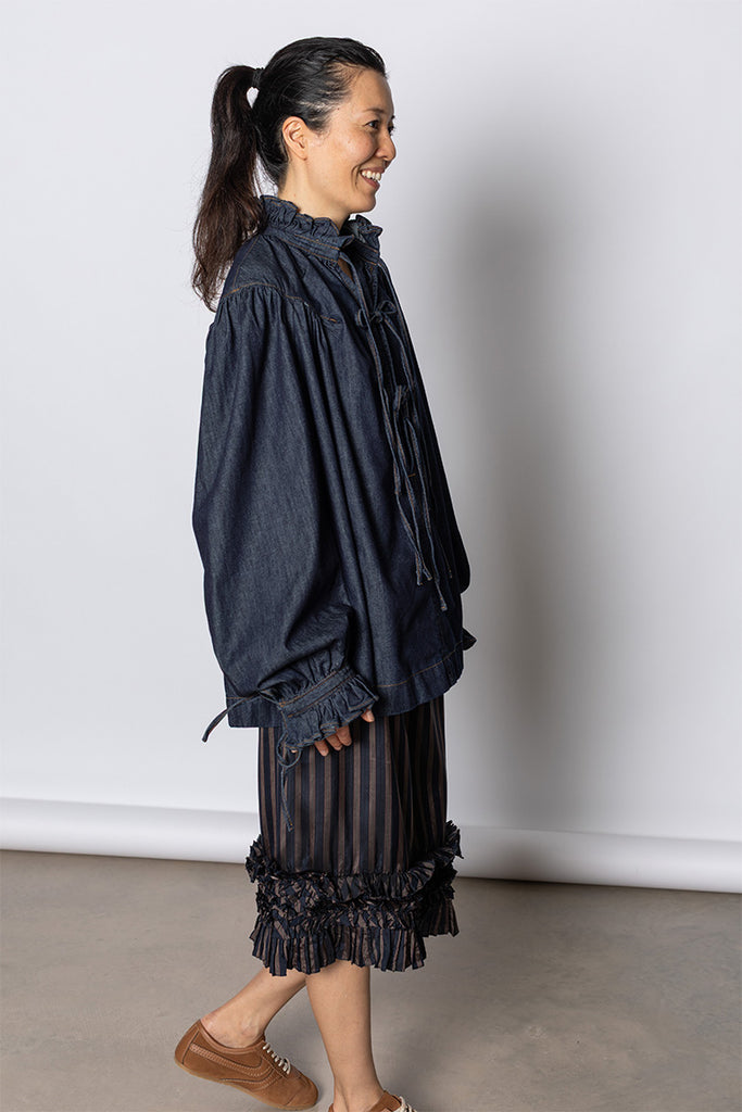 Catya Ruffled Denim Shirt