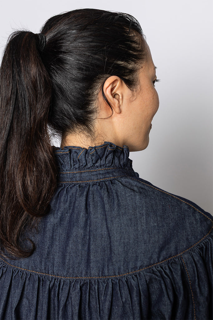 Catya Ruffled Denim Shirt