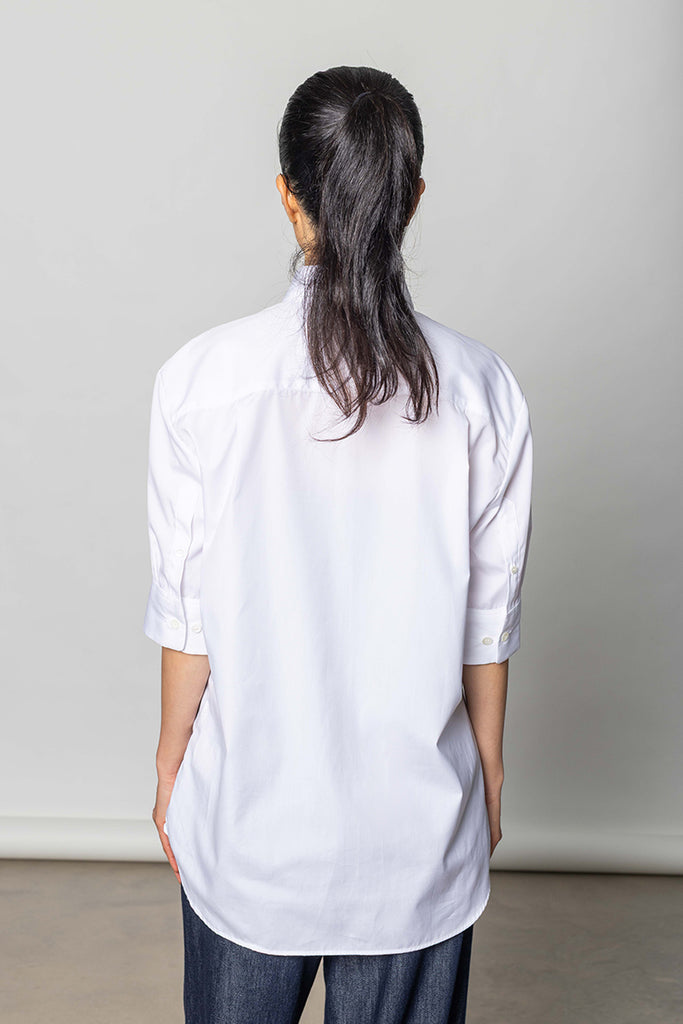 Celindo Cotton Poplin Shirt - White