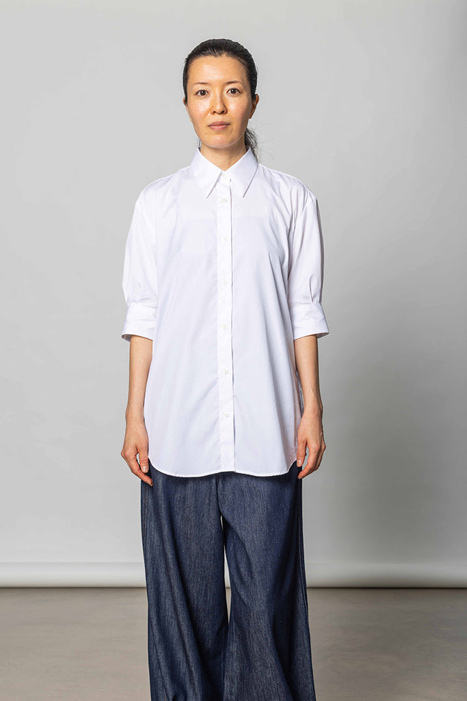 Celindo Cotton Poplin Shirt - White
