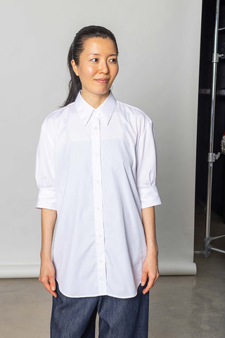 Celindo Cotton Poplin Shirt - White