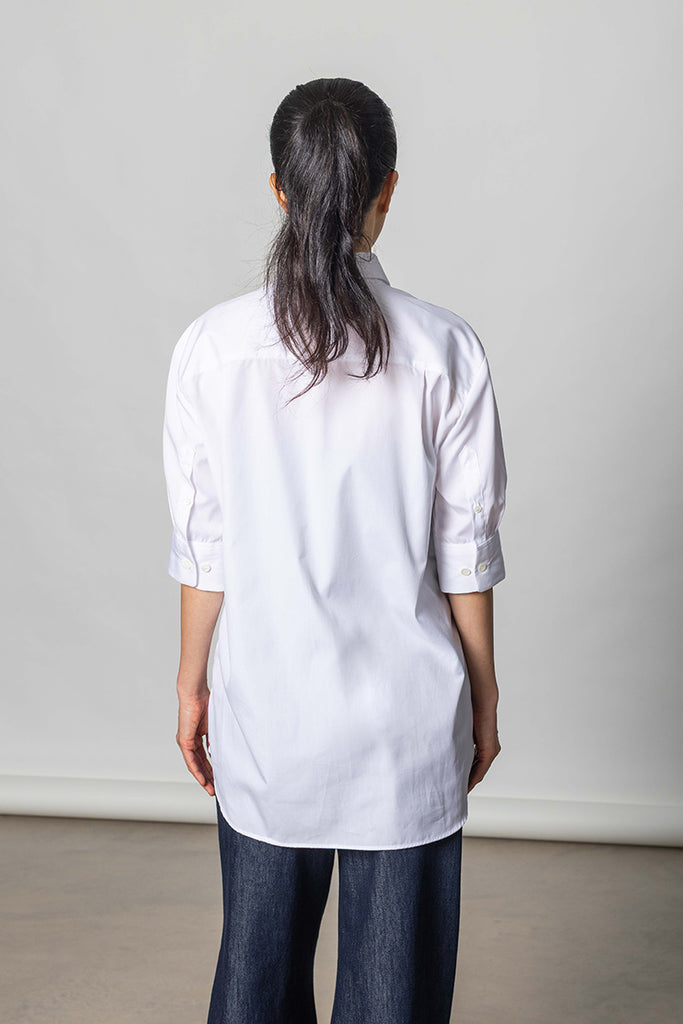 Celindo Cotton Poplin Shirt - White
