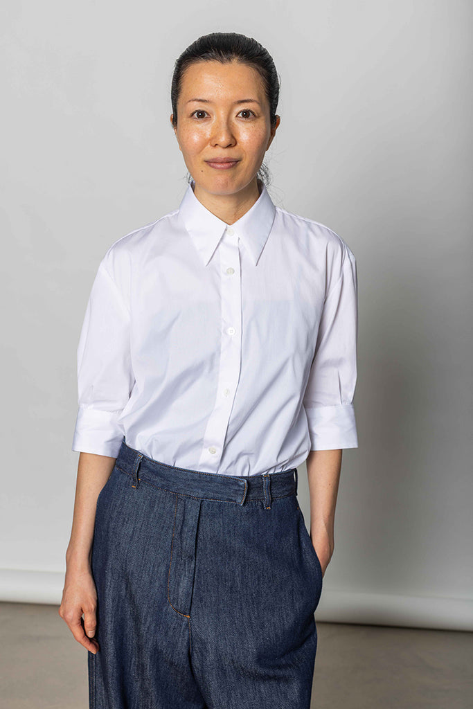 Celindo Cotton Poplin Shirt - White