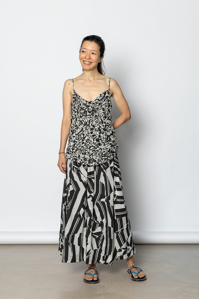 Chai Printed Camisole - Black/White