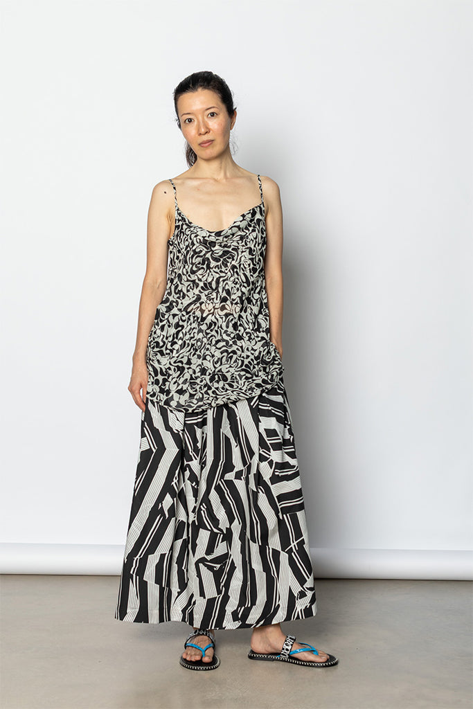 Chai Printed Camisole - Black/White