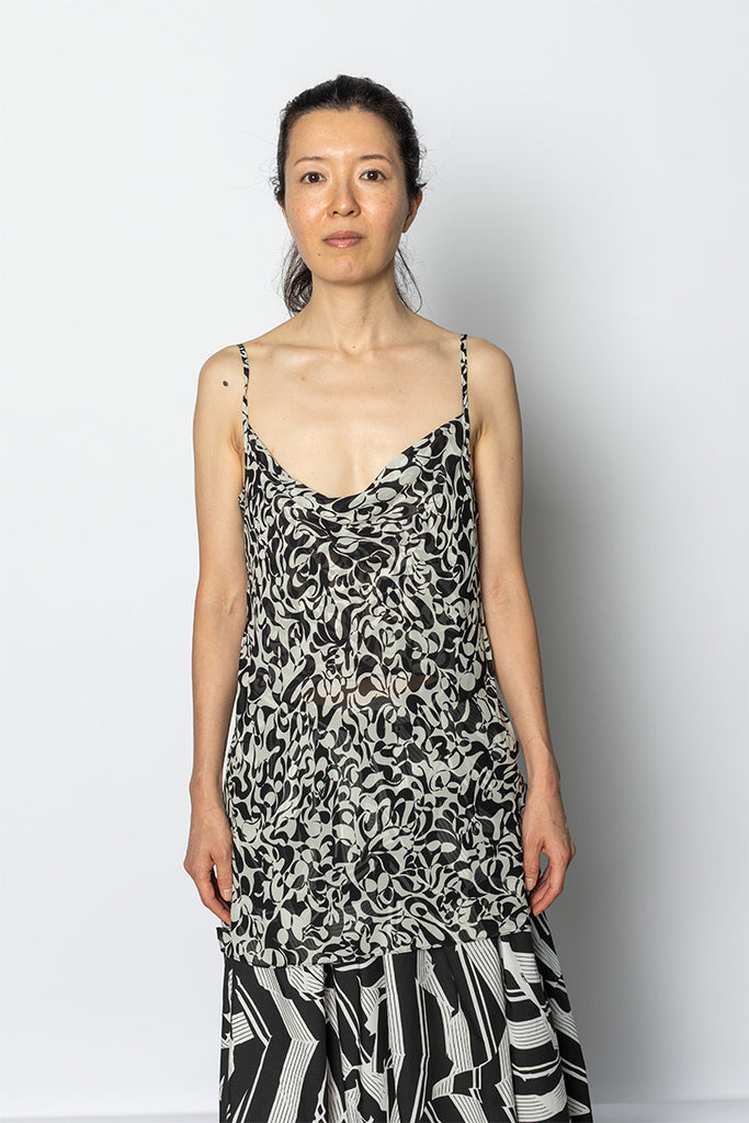 Chai Printed Camisole - Black/White