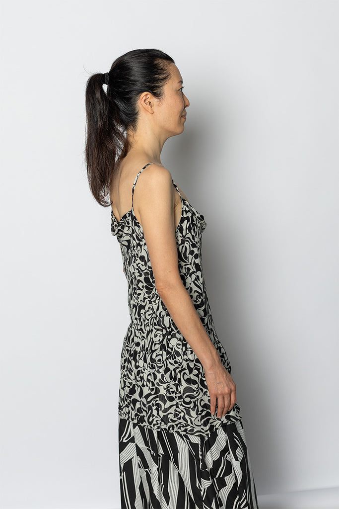 Chai Printed Camisole - Black/White