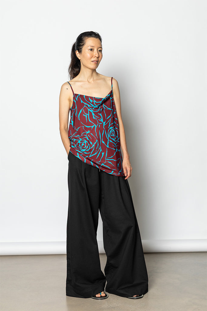 Chai Printed Camisole - Burgundy