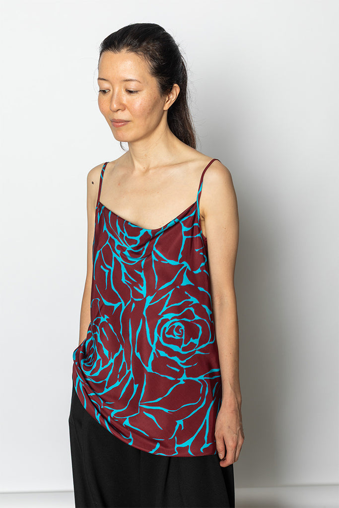 Chai Printed Camisole - Burgundy