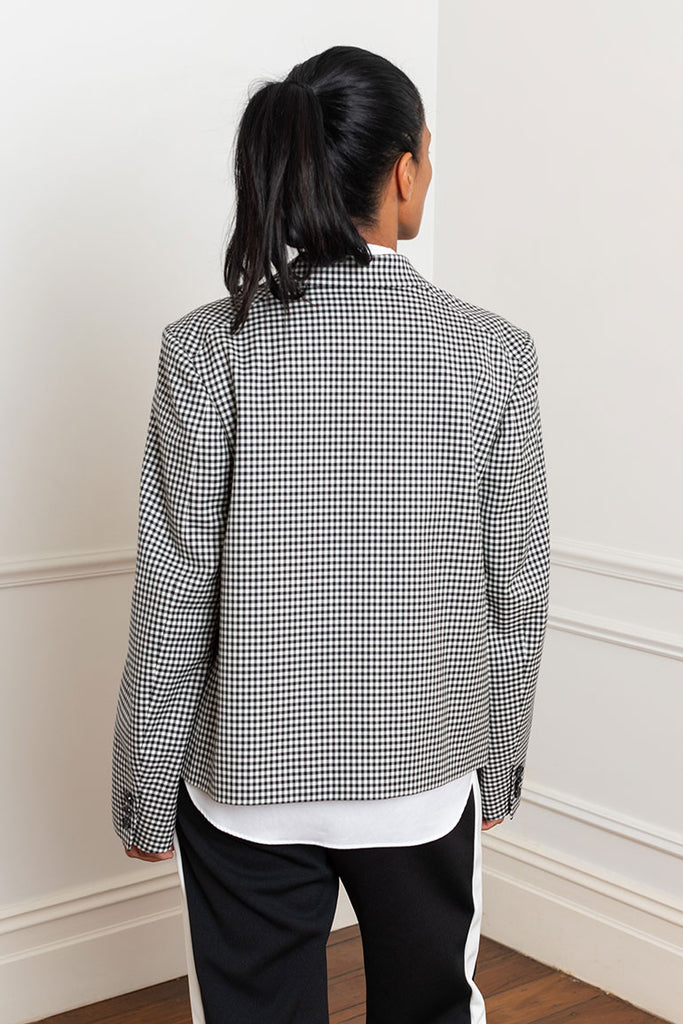 Check Jacket - Black/White