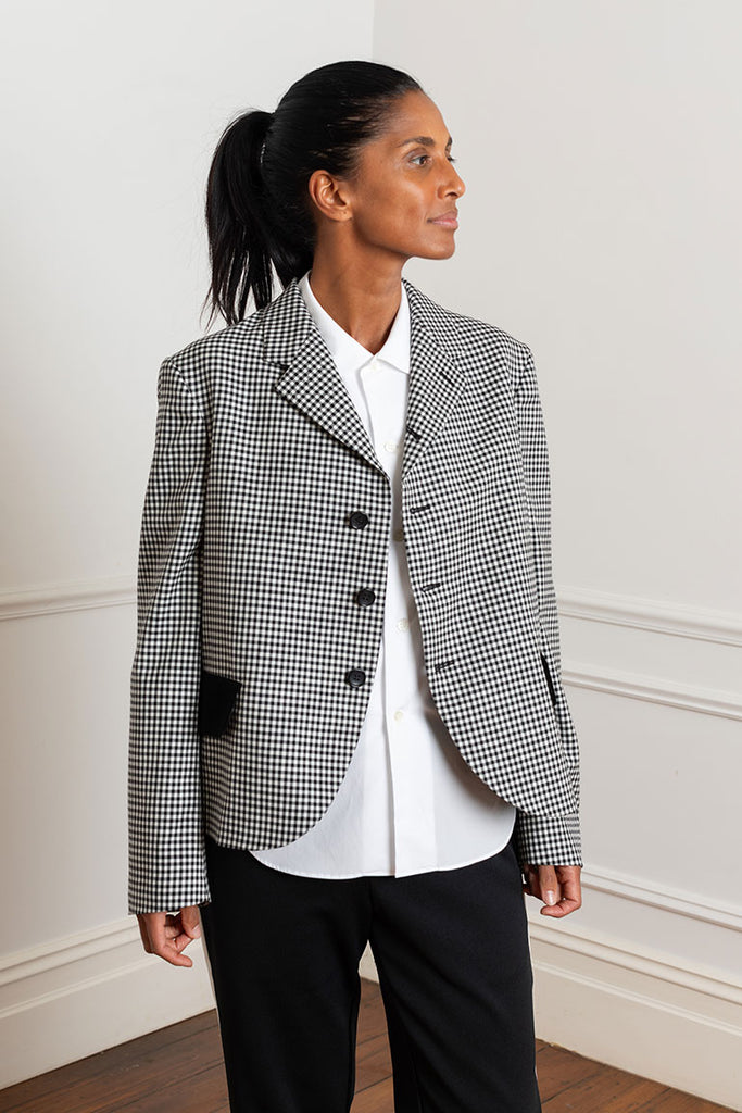 Check Jacket - Black/White