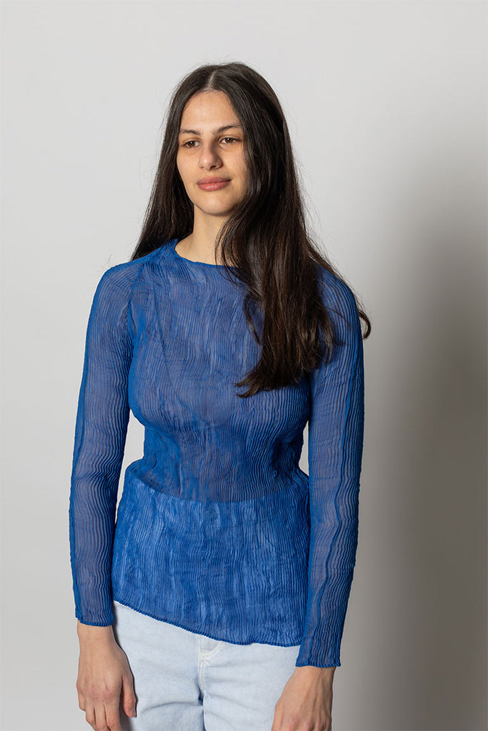 Chiffon Twist II Top - Blue