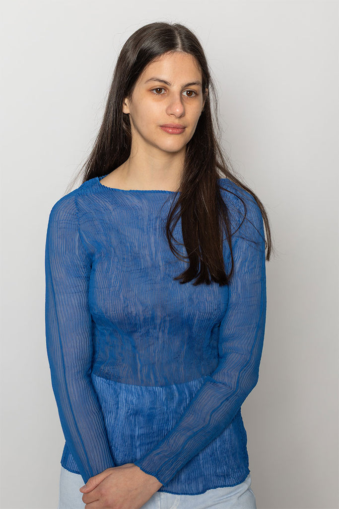 Chiffon Twist II Top - Blue