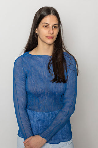 Chiffon Twist II Top - Blue