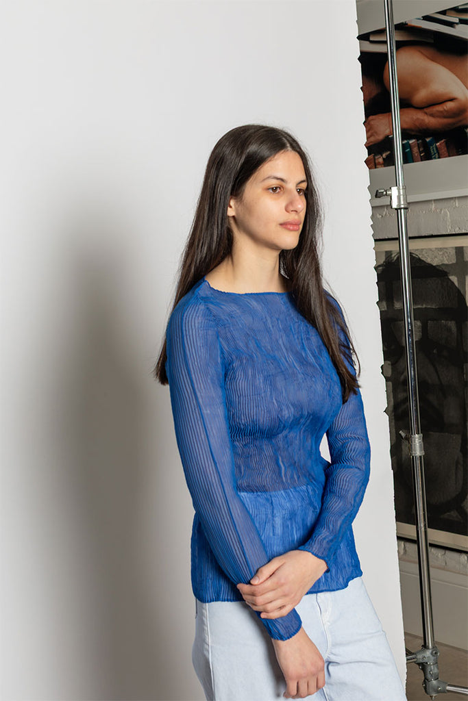 Chiffon Twist II Top - Blue