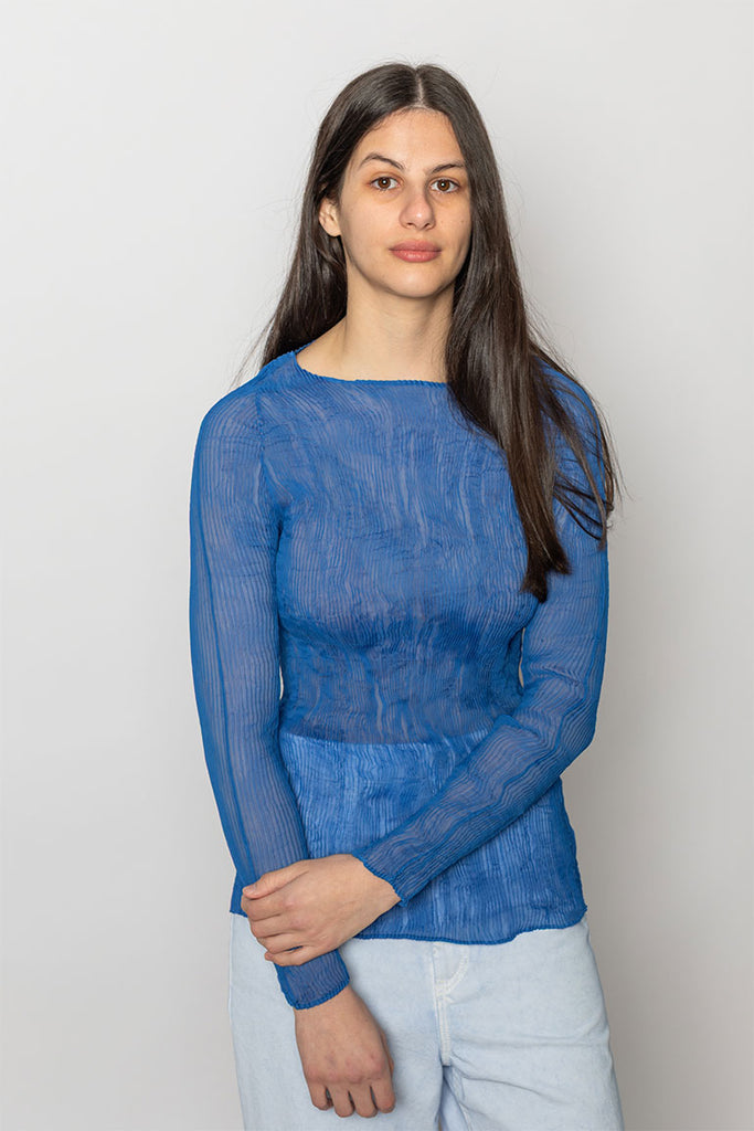 Chiffon Twist II Top - Blue