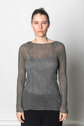 Chiffon Twist Top - Grey