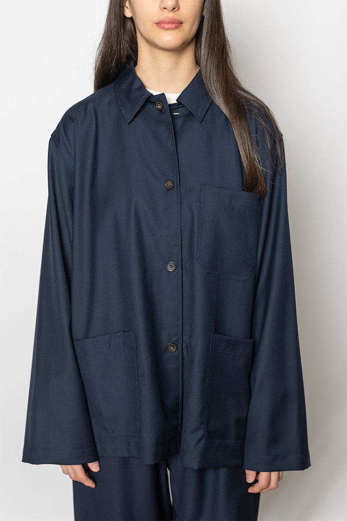 Cimabue Button Down Jacket - Admiral Blue