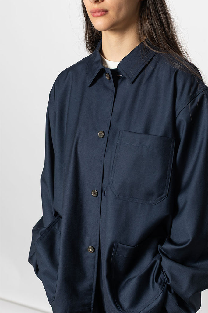 Cimabue Button Down Jacket - Admiral Blue