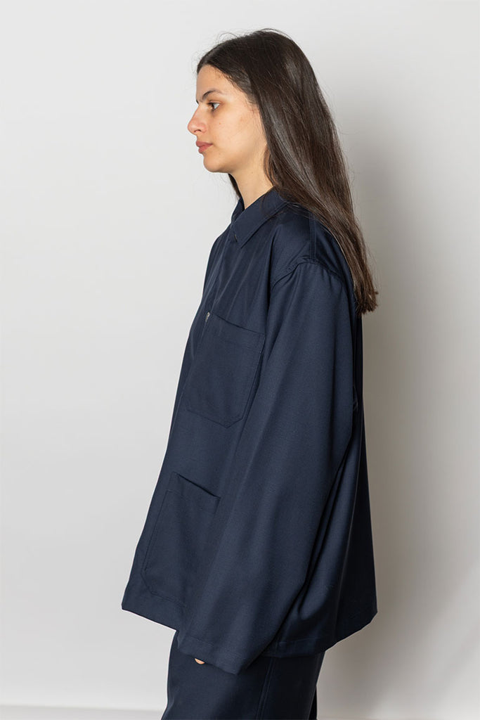 Cimabue Button Down Jacket - Admiral Blue