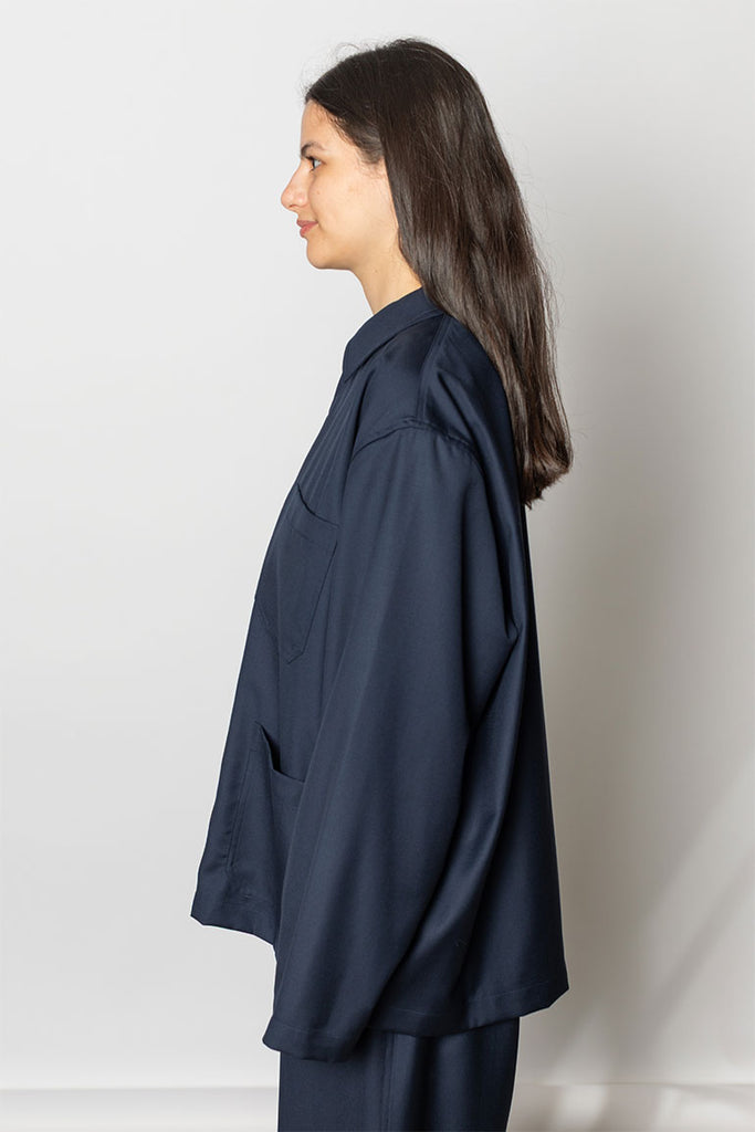 Cimabue Button Down Jacket - Admiral Blue