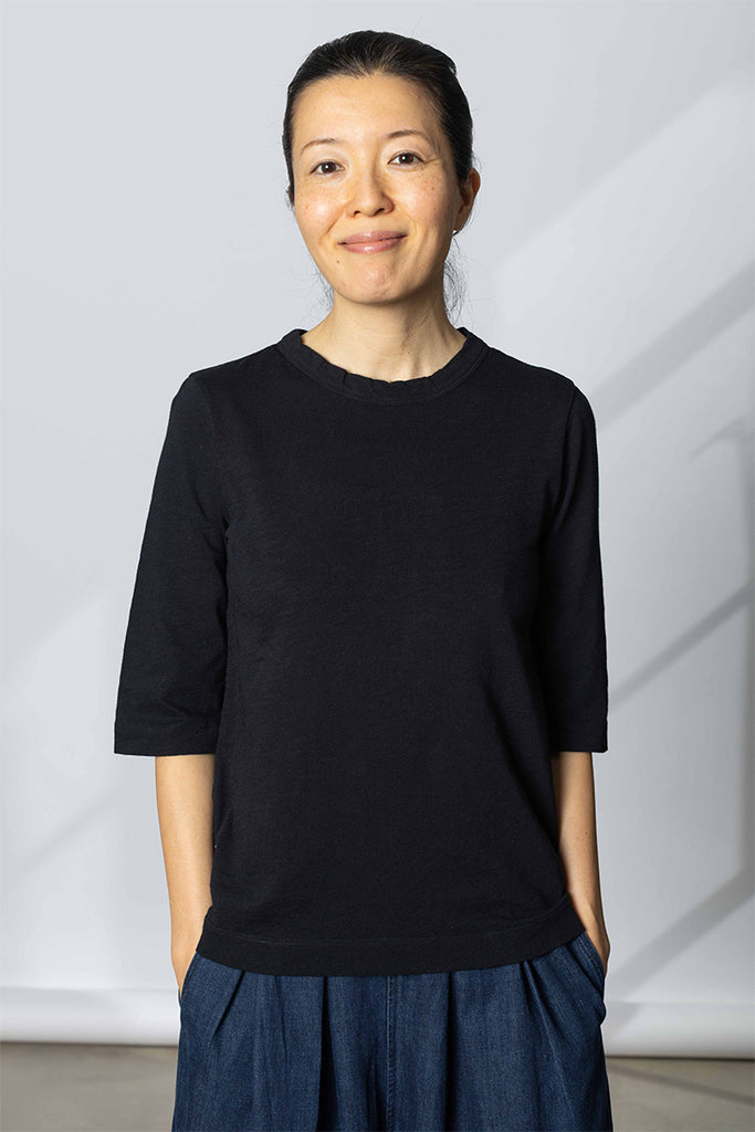 Cleo Garment Dyed Cotton Tee - Indigo