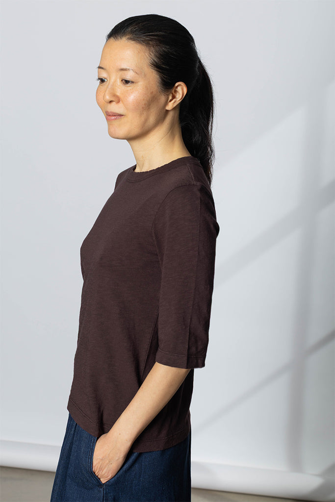 Cleo Garment Dyed Cotton Tee - Rich Earth