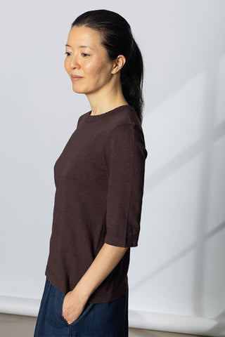 Cleo Garment Dyed Cotton Tee - Rich Earth