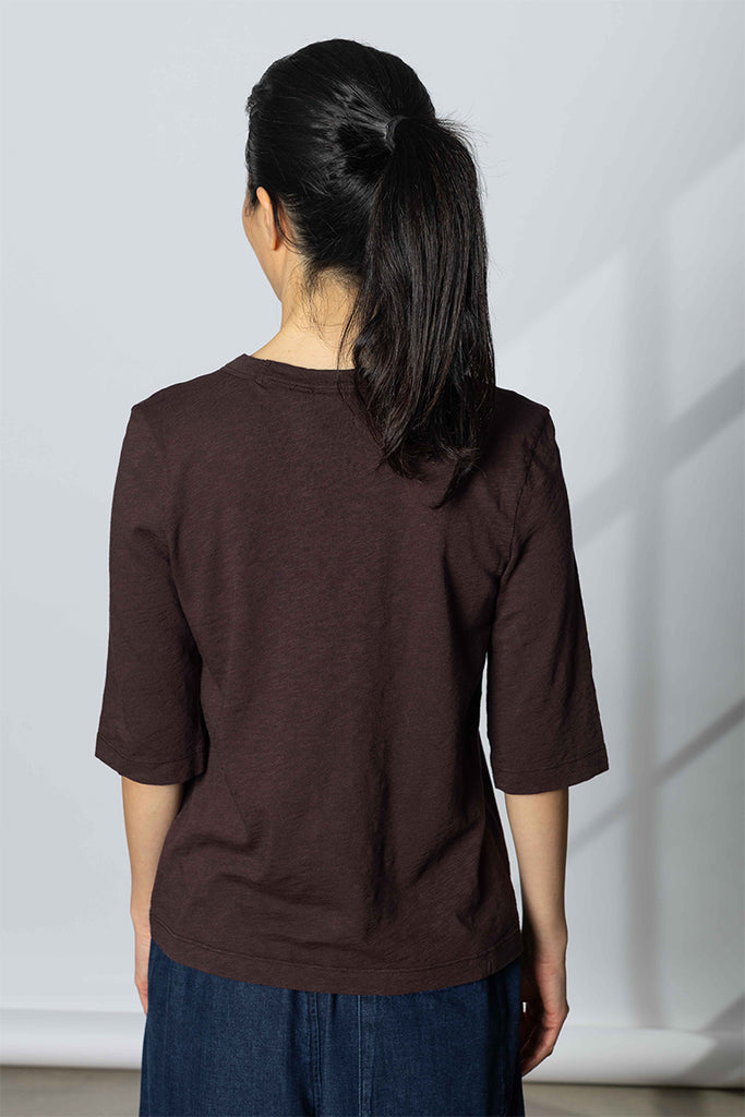 Cleo Garment Dyed Cotton Tee - Rich Earth