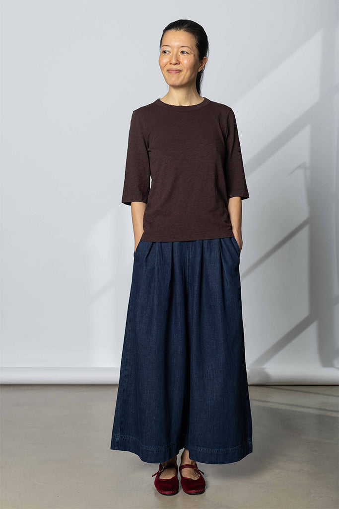 Cleo Garment Dyed Cotton Tee - Rich Earth