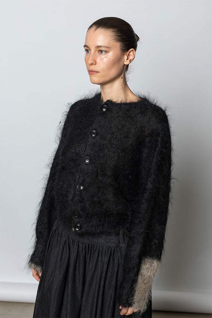 Colour Scheme Mohair Cardigan - Black
