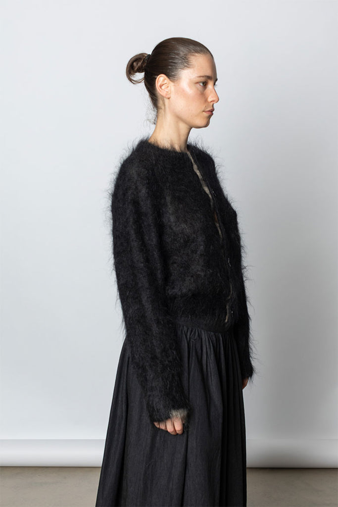 Colour Scheme Mohair Cardigan - Black
