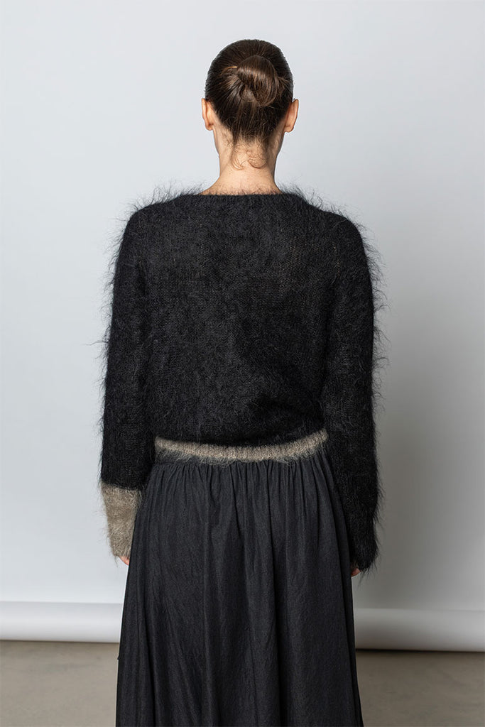 Colour Scheme Mohair Cardigan - Black
