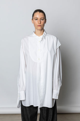 Compact Typewriter Double Blouse - Off White