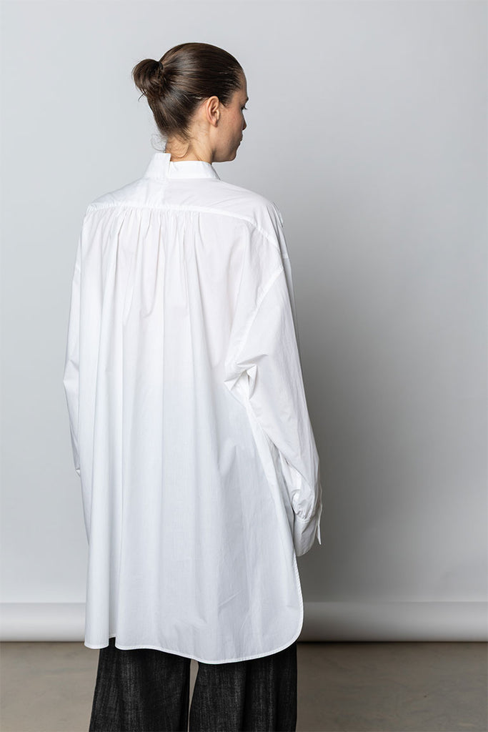 Compact Typewriter Double Blouse - Off White