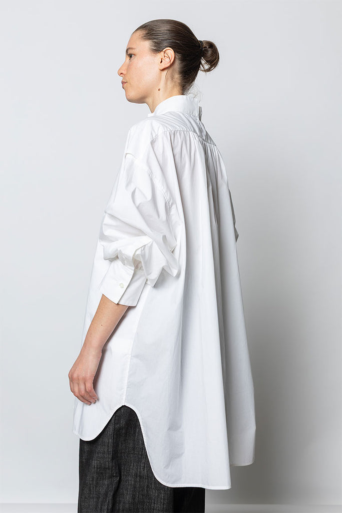 Compact Typewriter Double Blouse - Off White
