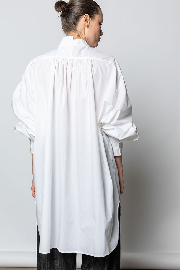 Compact Typewriter Double Blouse - Off White